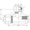 World Wide Fittings Flareless Compression to Female Pipe to Flareless Compression Run Tee 7805X08X06X08 - alternate 2